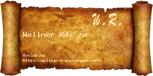 Wellner Róza névjegykártya